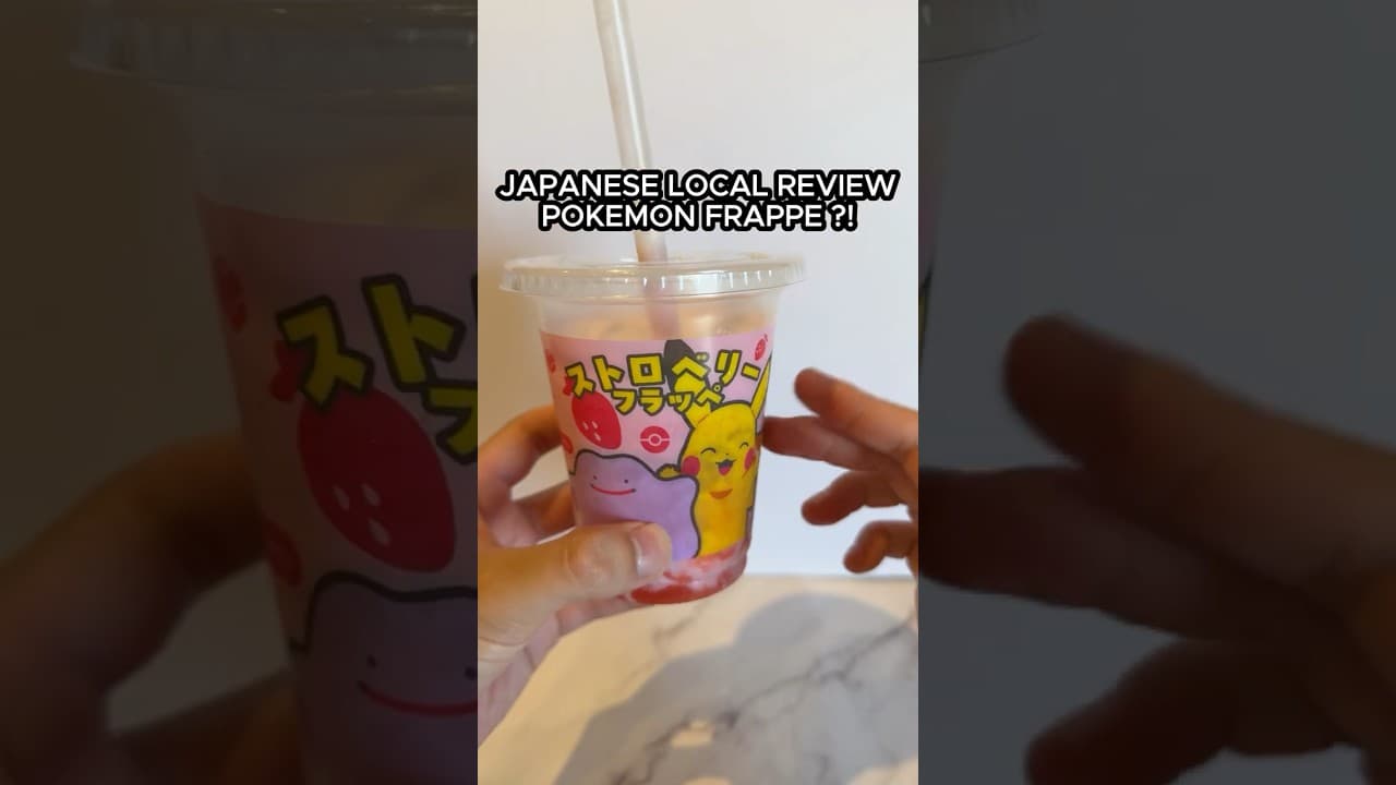 Japanese Local Review: $2.40 Pokemon Frappé You Make at FamilyMart 🍓🇯🇵