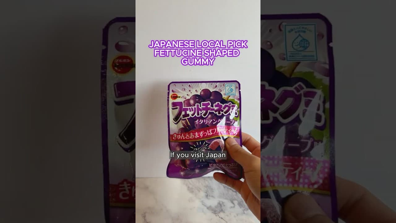 Japanese Local Review: Skip Haribo - Locals Pick $1 Pasta-Shaped Gummy 🍇🇯🇵