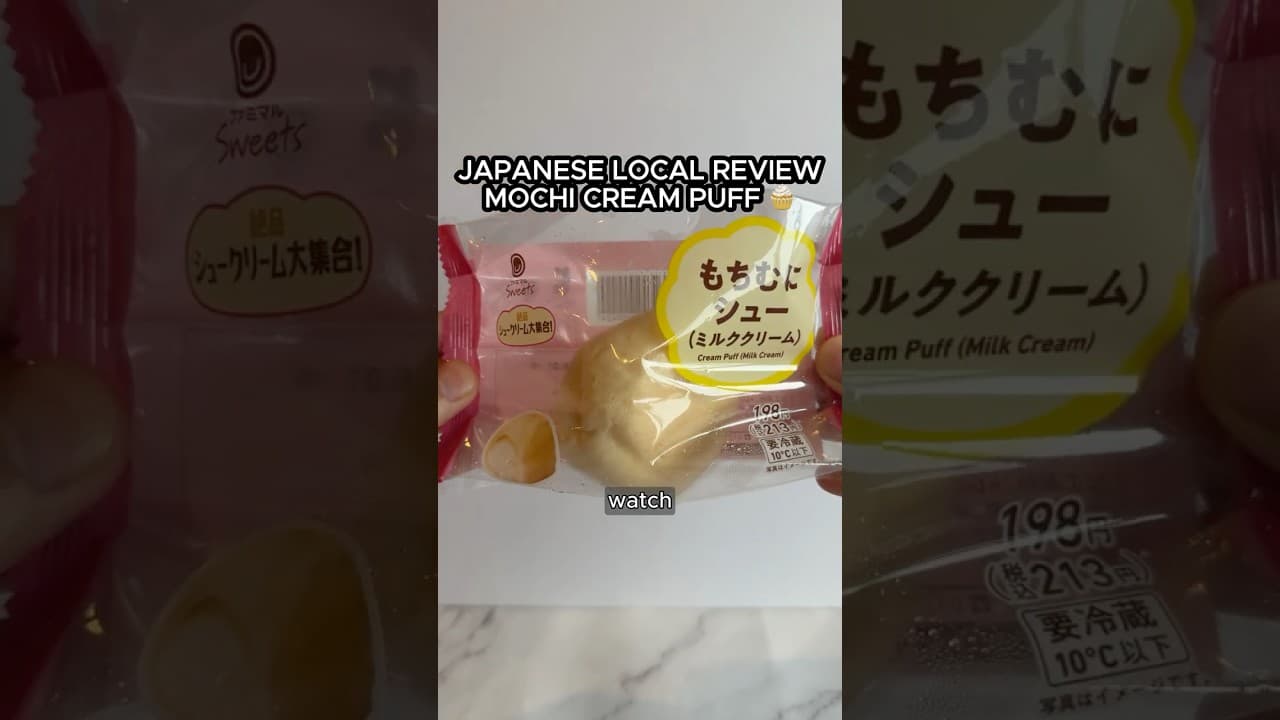 Japan Convenience Store Must Buy: $1 Mochi Cream Puff🧁🇯🇵