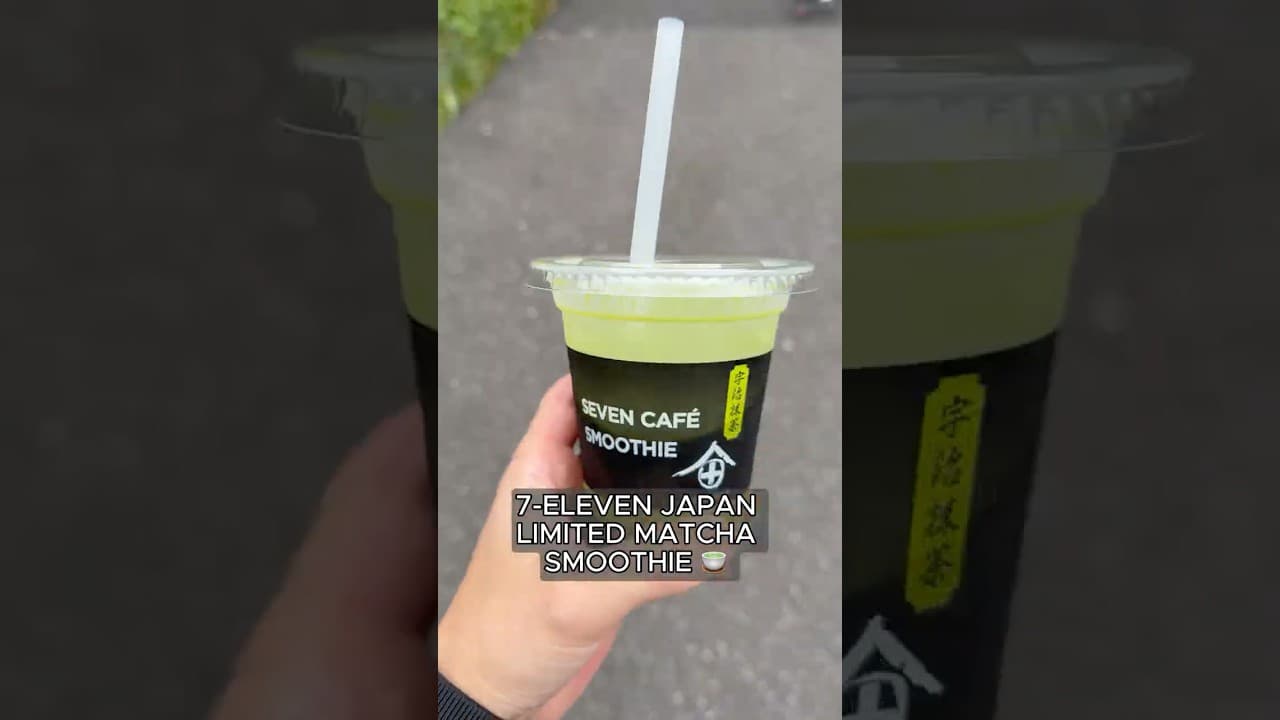 Japan's 7-Eleven LIMITED matcha smoothie is unreal 🍵