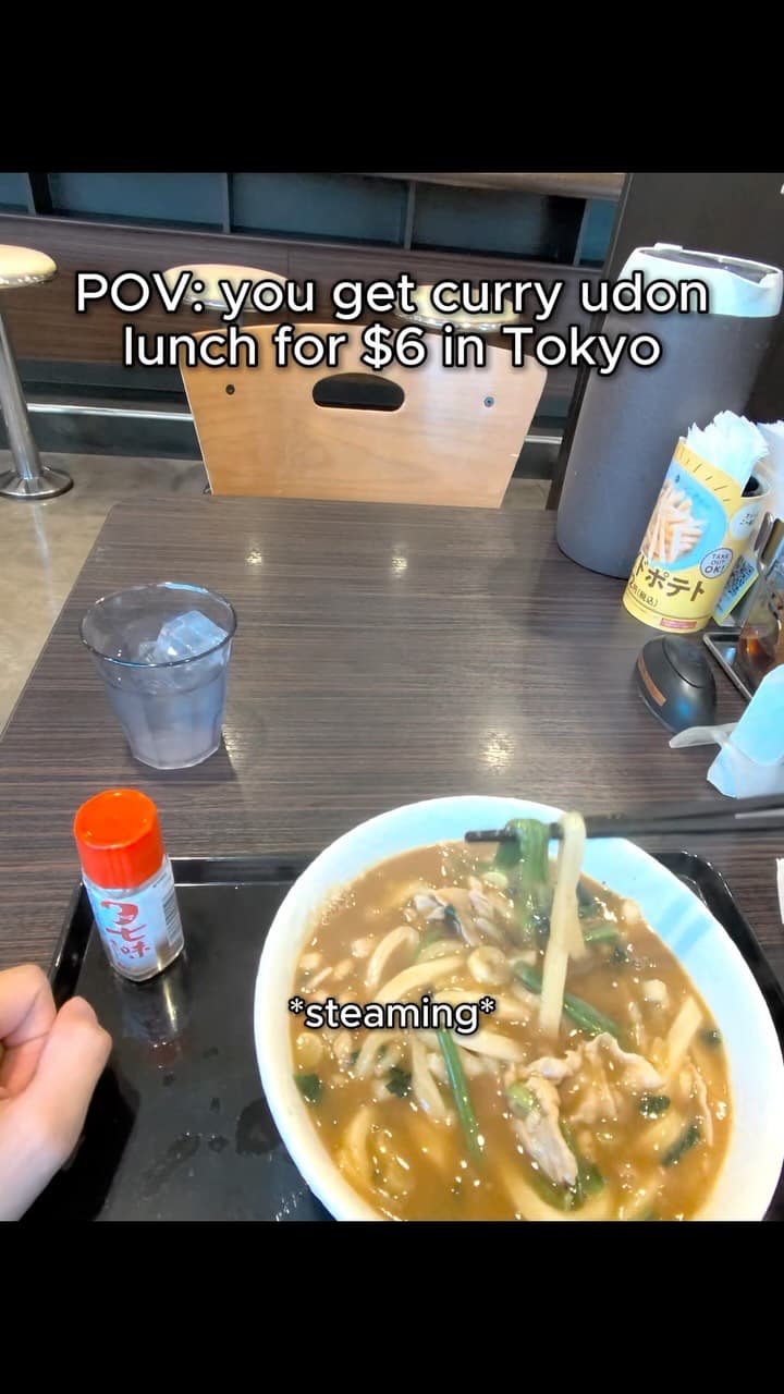 CoCo Ichibanya Curry Udon with Spinach