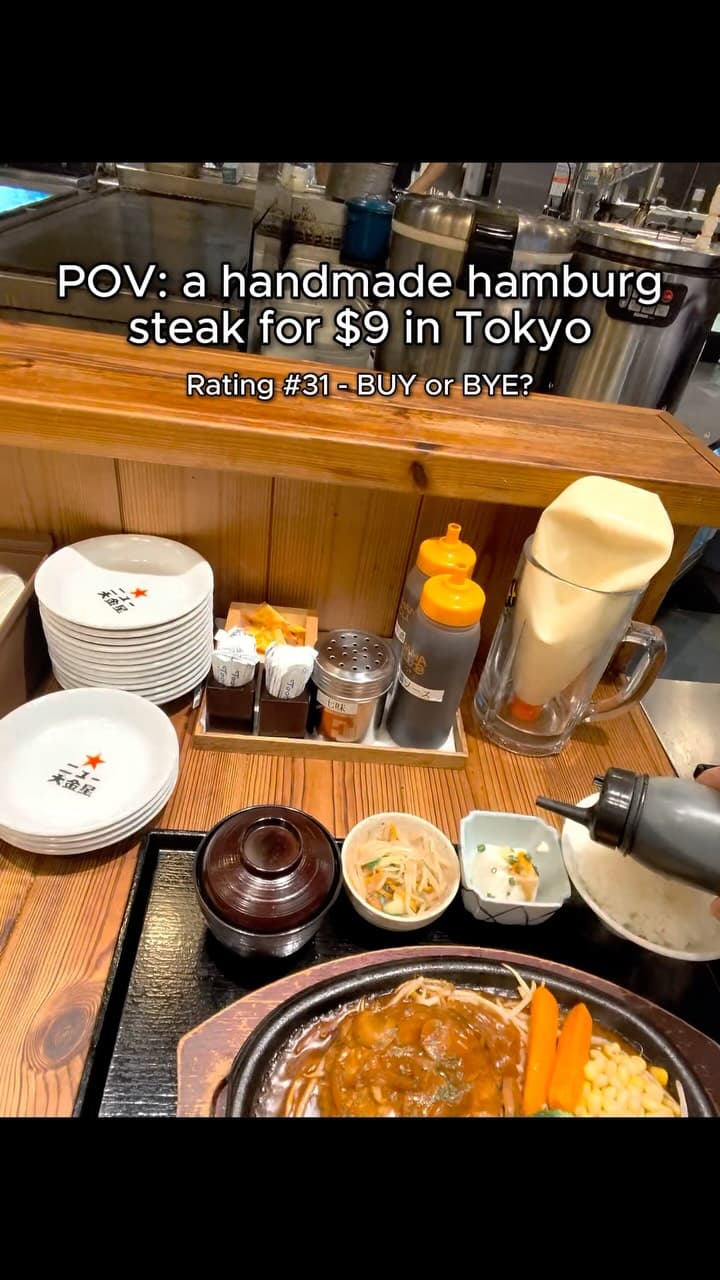 New Daikinboshi Hamburg Steak Teishoku